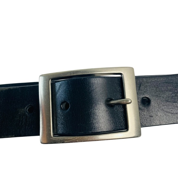 WILSON LEATHER Pelle Studio Italian Leather Belt in Black size 34 - Picture 2 of 7